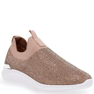 Anne Klein Mylee Blush Knit Slip-On Sneakers Size 6 Comfy Casual Everyday Shoes